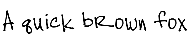 Preview of thuys chicken scratch Regular font