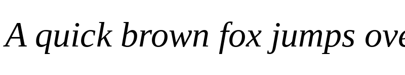Preview of Tinos Italic font