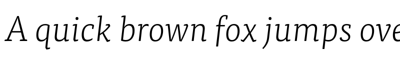 Preview of Tisa Pro Light Italic font