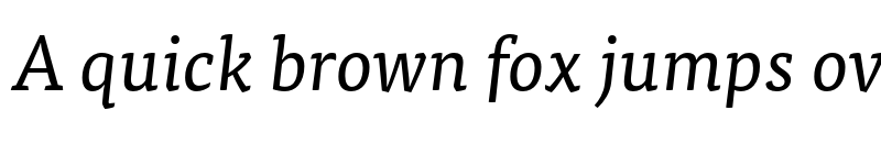 Preview of Tisa Pro Regular Italic font