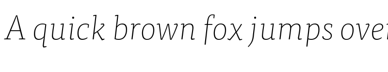 Preview of Tisa Pro Thin Italic font