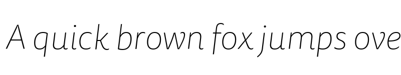 Preview of Tisa Sans Pro Extra Light Italic font