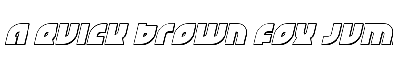 Preview of TK-421 3D Italic Regular font