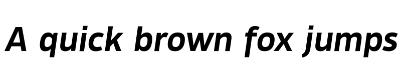 Preview of Tosia DemiBold Italic font