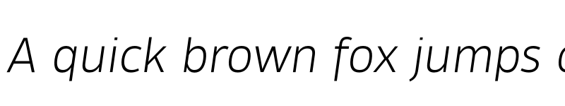 Preview of Tosia Light Italic font