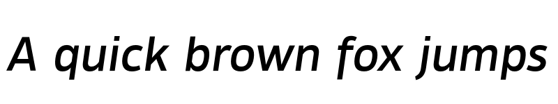 Preview of Tosia Medium Italic font