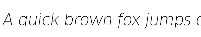 Preview of Tosia Thin Italic font