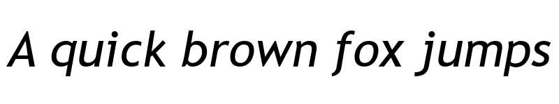 Preview of Trebuchet MS Italic font
