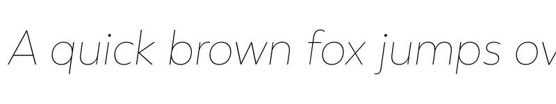 Preview of Trenda Thin It font