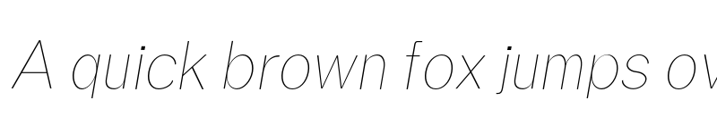 Preview of Treyton Thin Italic font