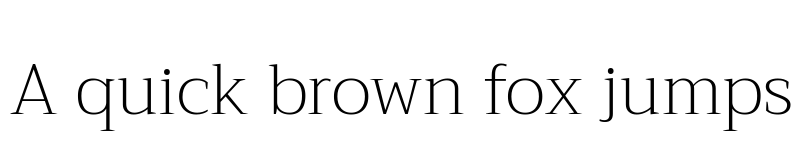 Preview of Trirong ExtraLight font