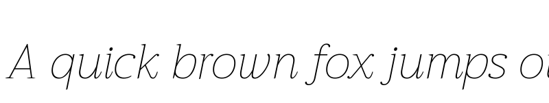 Preview of Trirong Thin Italic font
