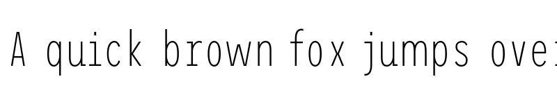 Preview of Trispace Condensed Thin font