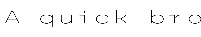 Preview of Trispace Expanded Thin font