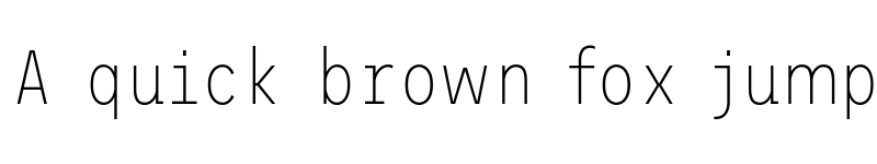 Preview of Trispace SemiCondensed Thin font