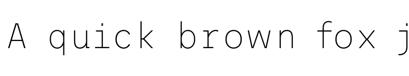 Preview of Trispace Thin font