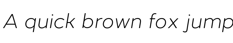 Preview of TRT Light Italic font