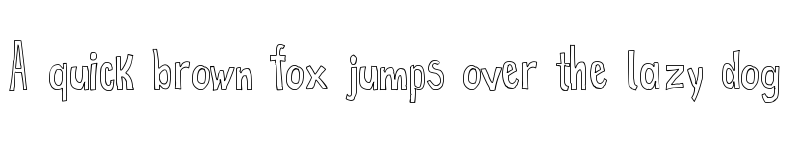 Preview of True 2D Outline Regular font