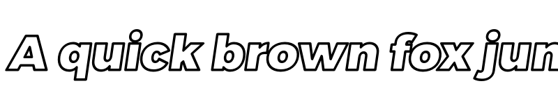 Preview of Trueno Black Outline Italic font