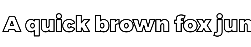 Preview of Trueno Black Outline font