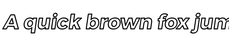 Preview of Trueno Bold Outline Italic font