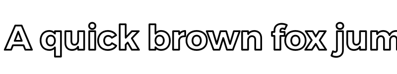 Preview of Trueno Bold Outline font