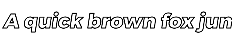 Preview of Trueno ExtraBold Outline Italic font