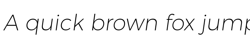 Preview of Trueno UltraLight Italic font