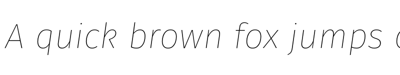 Preview of Trujillo Thin Italic font