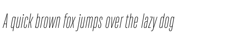 Preview of TT Bluescreens Trial Thin Italic font