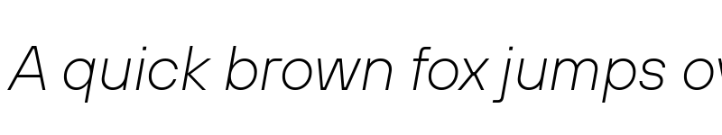 Preview of TT Hoves Pro Trial ExtraLight Italic font