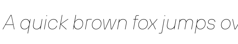 Preview of TT Hoves Pro Trial Hairline Italic font