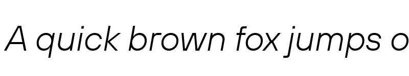 Preview of TT Hoves Pro Trial Light Italic font