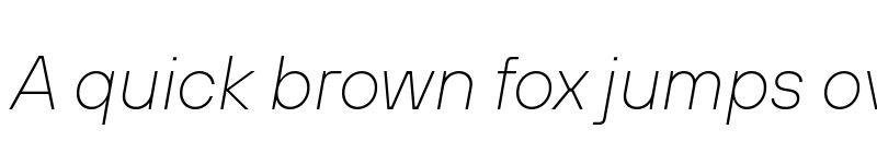 Preview of TT Hoves Pro Trial Thin Italic font