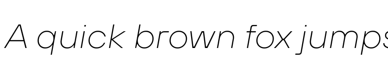 Preview of TT Hoves Pro Trl Expanded Thin Italic font