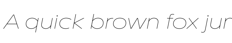 Preview of TT Runs Trial Thin Italic font