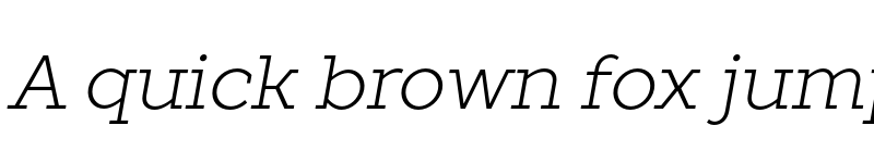Preview of TT Slabs Trial Light Italic font