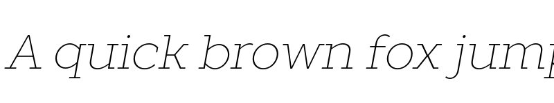 Preview of TT Slabs Trial Thin Italic font