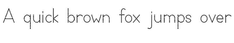 Preview of TTKB Dik Temel Abece Dot Regular font