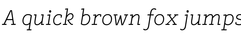 Preview of Tulia Italic font