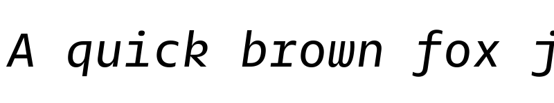 Preview of Twilio Sans Mono Retina Italic font