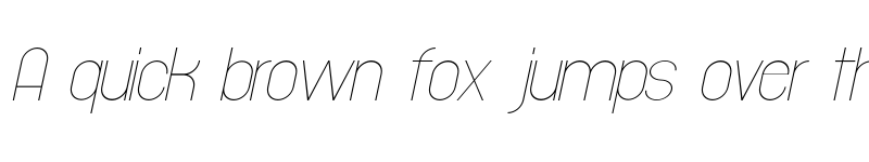 Preview of Typeward Thin Italic Italic font