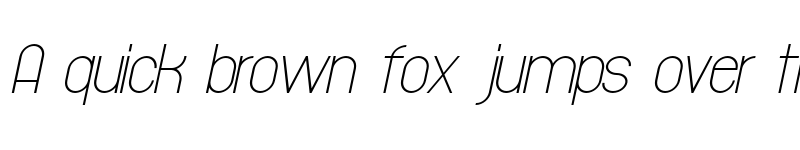 Preview of Typeward UltraLight Italic Italic font