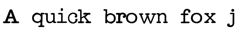 Preview of Typewriter Bold font