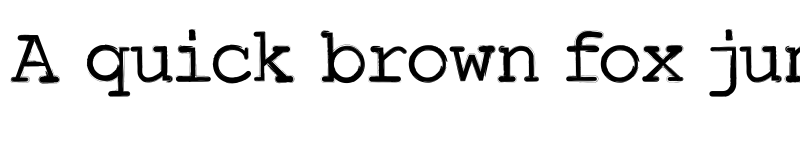 Preview of Typewriter Inked Regular font