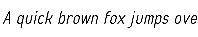 Preview of Typo Quik Light Demo Italic font