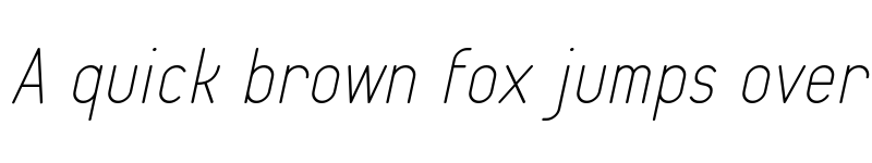 Preview of Typo Quik Thin Demo Italic font