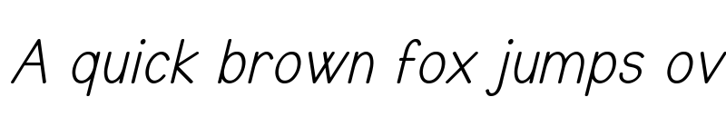 Preview of TYPONOME Italic font