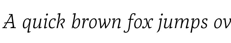Preview of Tzimmes Light Italic font