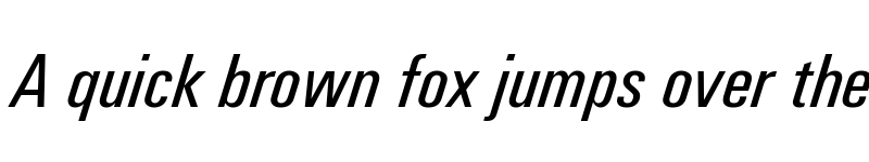 Preview of U001Con Italic font